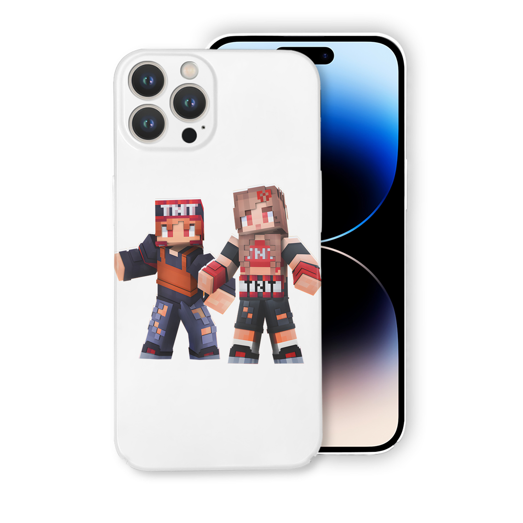 （画像用） マインクラフト ブロックの世界 Minecraft MC Block world 【iPhone 14シリーズ対応】ハードケース